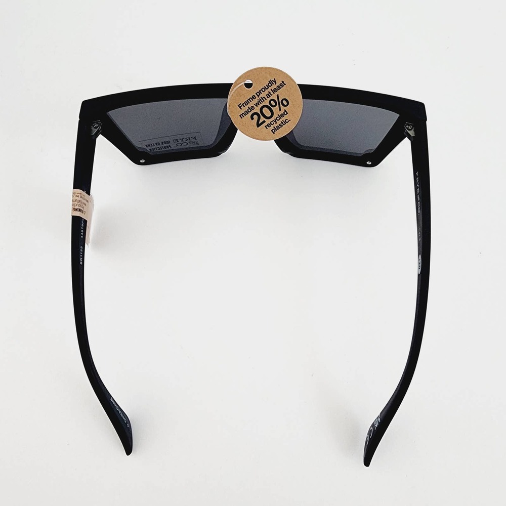 Frye Black Retro Oversized Square Shield Sunglasses 100% UV - Picture 3 of 6